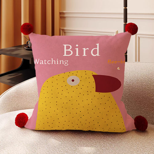 Cute Bird Plush Double-Sided Throw Pillow